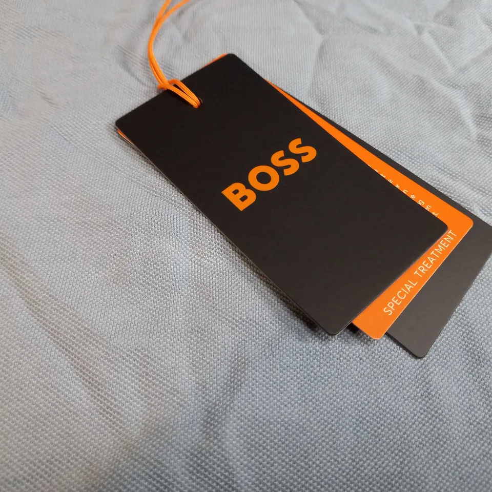 BOSS SLIM FIT LIGHT BLUE/LOGO POLO - XXL