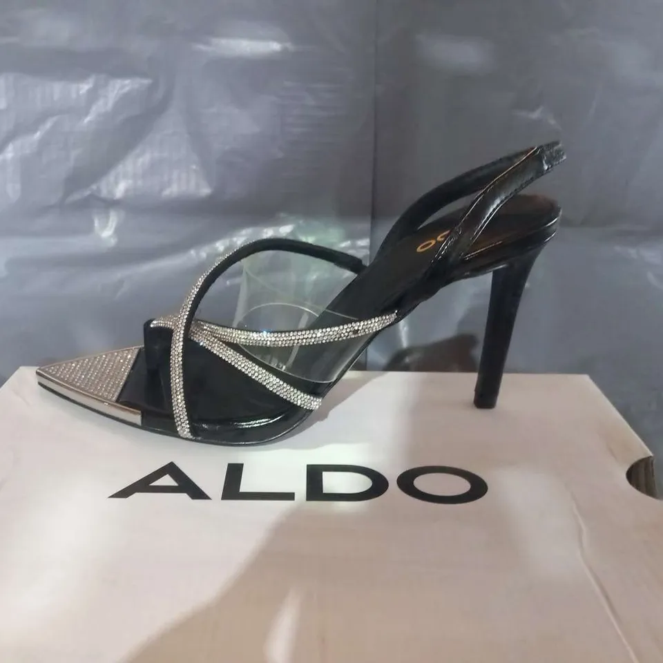 BOXED ALDO AABELLE BLACK SYNTHETIC OCCASION SIZE 5