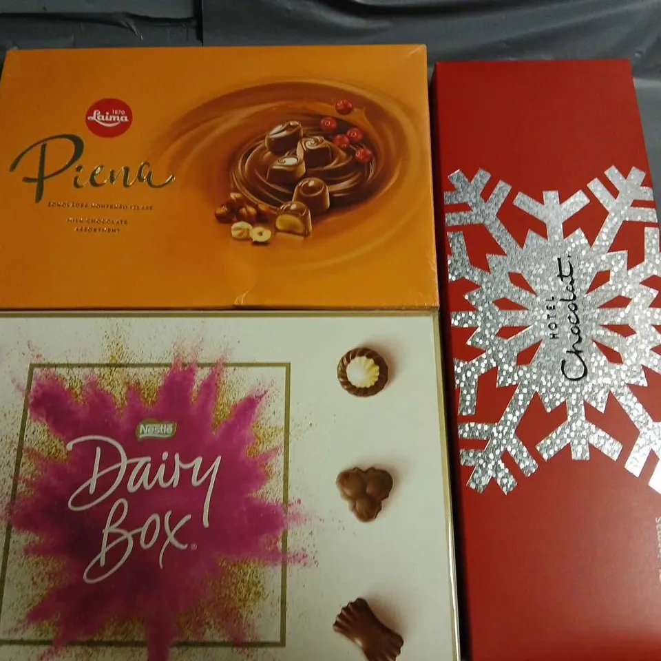 LOT OF 3 ASSORTED BOXES OF CHOCOLATES