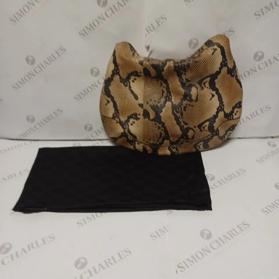 DESIGNER SNAKE SKIN PRINT WOMENS HANDBAG 