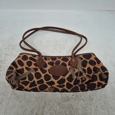 LIZ COX LEOPARD PRINT TOTE HANDBAG