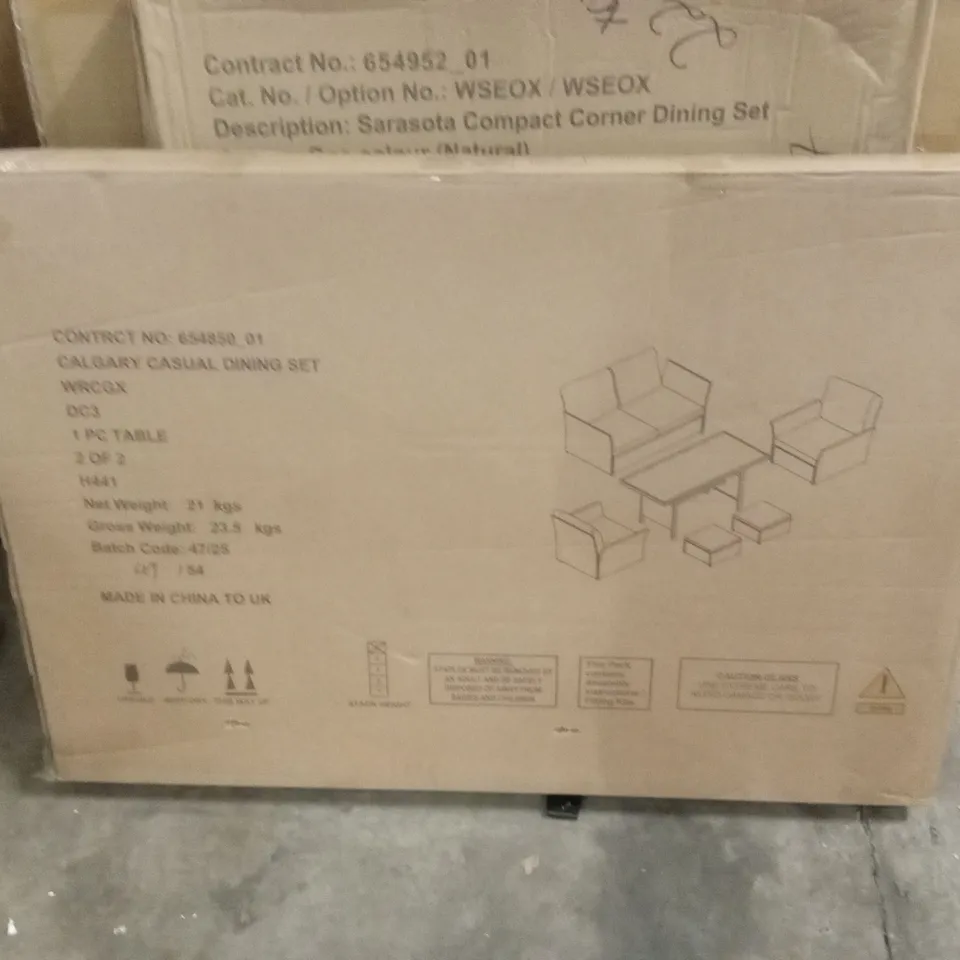 BOXED CALGARY OUTDOOR TABLE // TABLE ONLY (1 BOX)