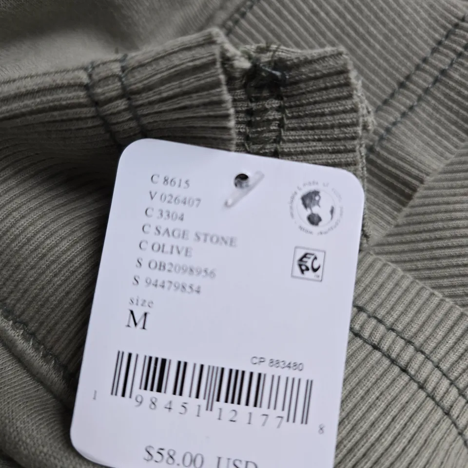 AF MOVEMENT OLIVE GREEN SLEEVELESS SWEATSHIRT VEST – MEN'S SIZE M