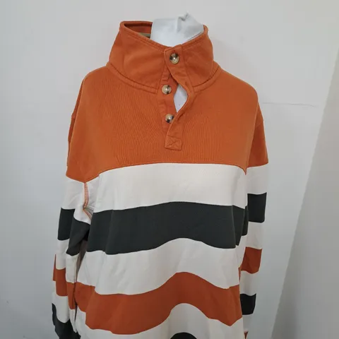 FATFACE THORPE RUGBY STRIPED SHIRT SIZE L