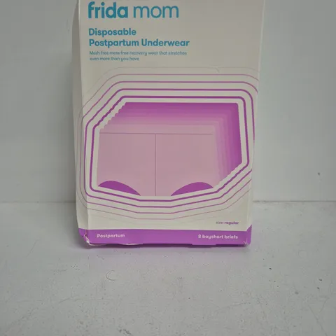FRIDA MOM DISPOSABLE POSTPARTUM UNDERWEAR – REGULAR, 8 BRIEFS (BOXED)