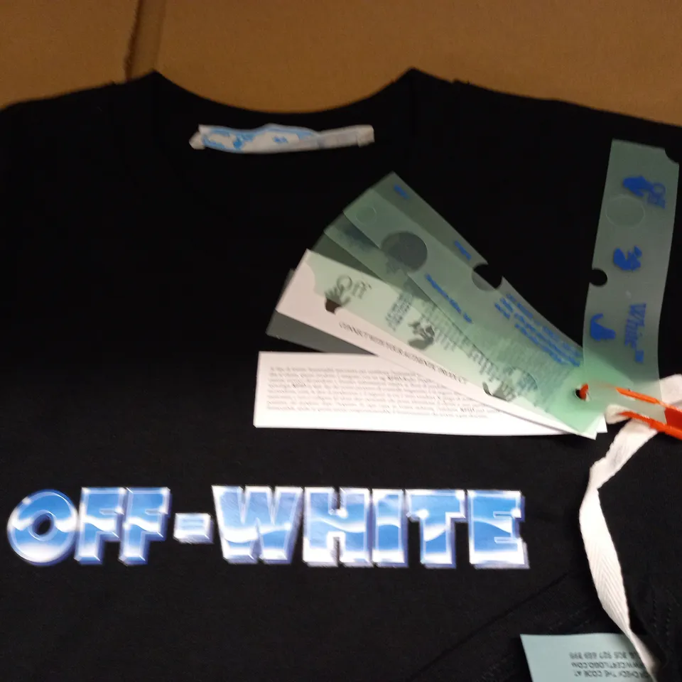 OFF WHITE BLACK T-SHIRT - SIZE UNSPECIFED