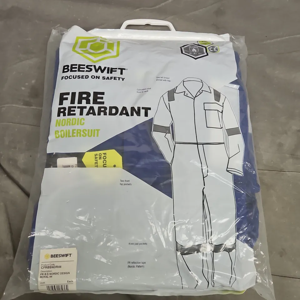 BAGGED BEESWIFT FIRE RETARDANT NORDIC BOILERSUIT IN ROYAL BLUE - UK44
