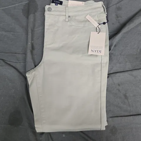 NYDJ SHERI ANKLE FRAY HEM JEANS – LIGHT BEIGE, US SIZE 10 (UK APPROX 14)