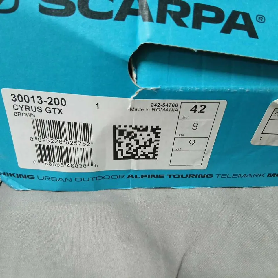 SCARPA CYRUS GTX BROWN HIKING BOOTS – EU 42 / UK 8