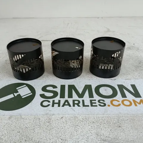 GARDEN STORIES SET OF 3 COLOUR CHANGE PROJECTION WALL LIGHTS