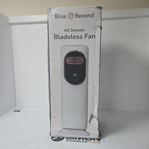 BLISS & BEYOND ALL SEASON BLADELESS FAN – BOXED