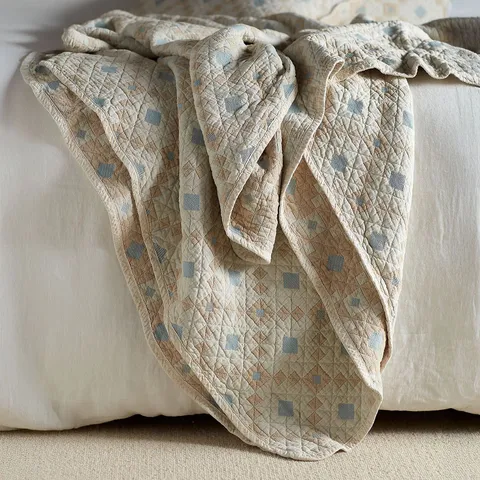 SECRET LINEN STORE PATCHWORK THROW KING
