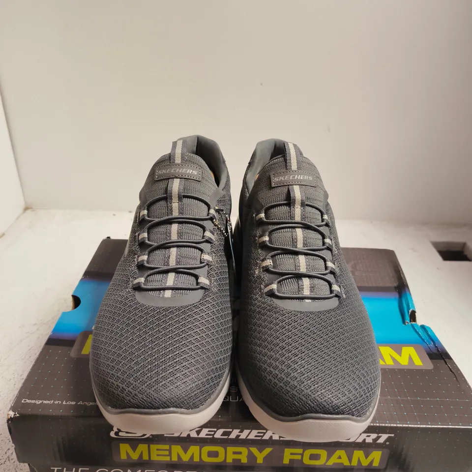 BOXED PAIR OF SKECHERS SPORT MEMORY FOAM MEN'S TRAINERS – UK 10