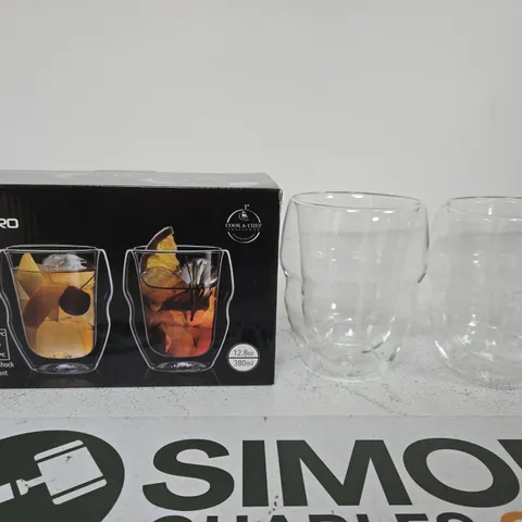 MASTERPRO SET OF 2 DOUBLE-WALL WHISKY GLASSES (BOXED)