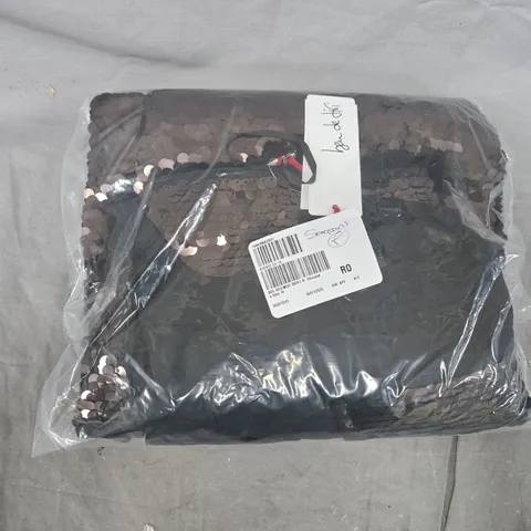 BAGGED BEN DE LISI SEQUIN MIDI SKIRT IN BLACK - CHOCOLATE - SIZE 14