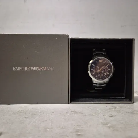 EMPORIO ARMANI AR2448 MEN'S STAINLESS STEEL CHRONOGRAPH WATCH