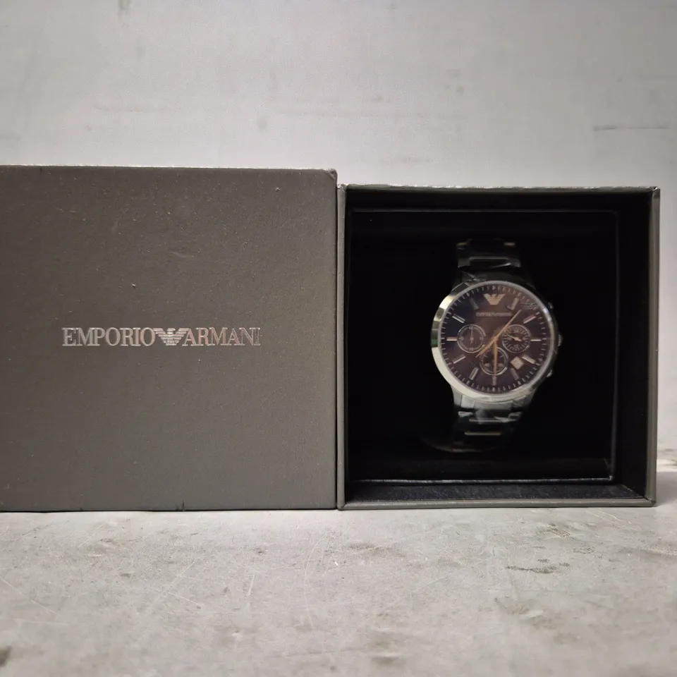 EMPORIO ARMANI AR2448 MEN'S STAINLESS STEEL CHRONOGRAPH WATCH