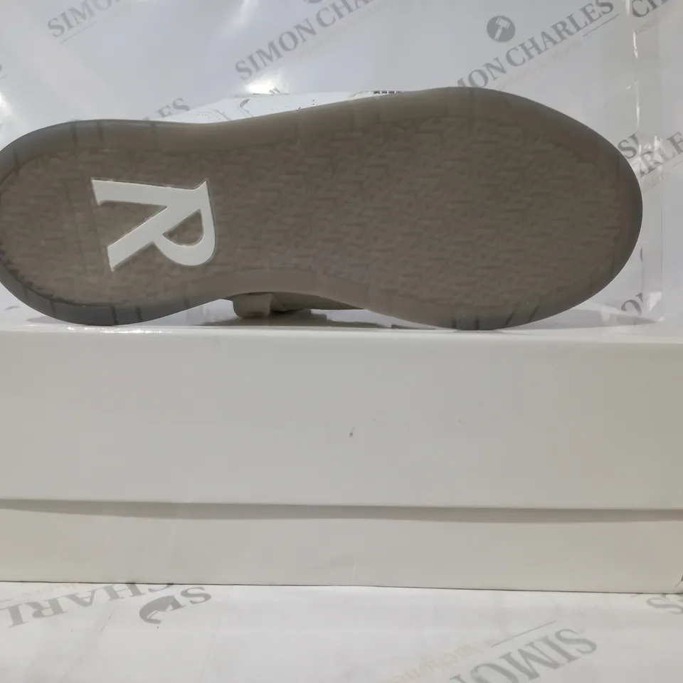 BOXED PAIR OF REPRESENT STUDIO SNEAKERS IN WHITE UK SIZE 7.5