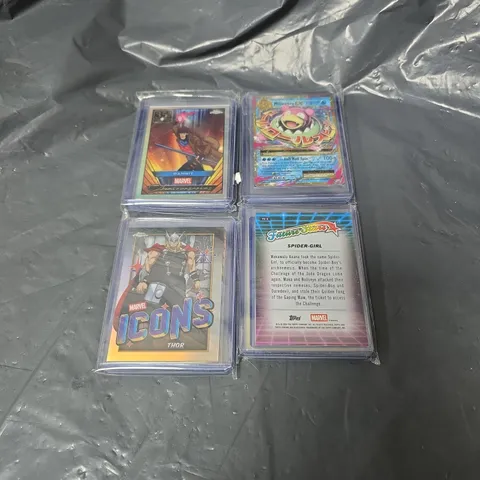 4 X ASSORTED TOPPS CARD SETS TO INCLUDE MARVEL AND POKEMON