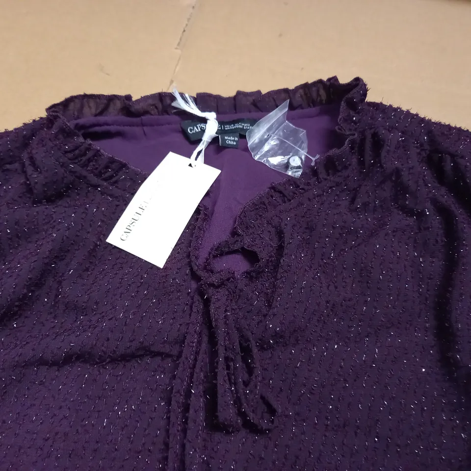 CAPSULE PURPLE GLITTER DRESS - UK 20