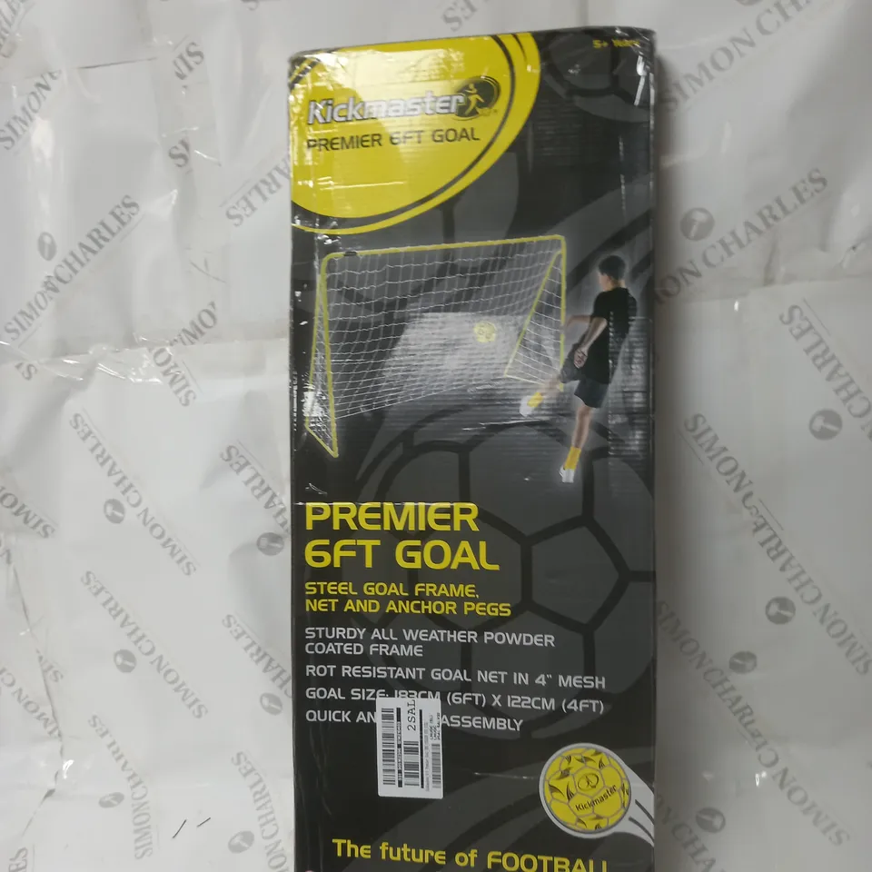 KICKMASTER KICKMASTER 6FT PREMIER FOOTBALL GOAL RRP £29.99
