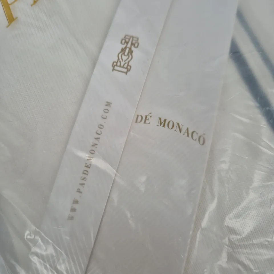 PAS DE MONACO MEN'S POLO SHIRT – SIGNATURE OFF WHITE, UK M