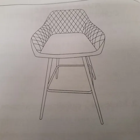 BOXED TEAL FABRIC DINING CHAIRS 