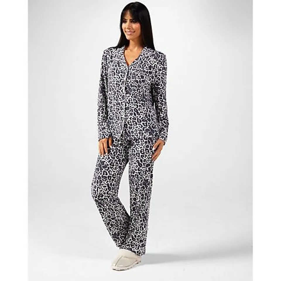 PRETTY YOU BAMBOO PJ SET IN LUXE LEOPARD SIZE 10