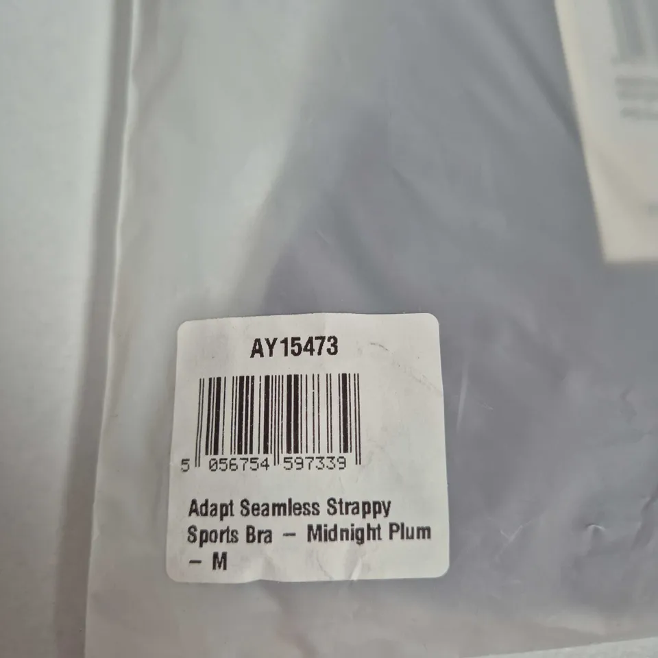AYBL ADAPT SEAMLESS STRAPPY SPORTS BRA – MIDNIGHT PLUM – UK M