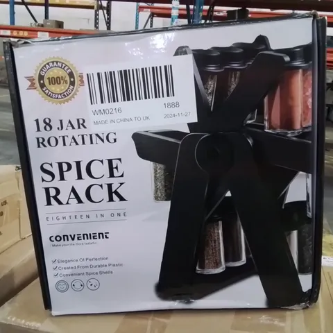 BOXED 18 JAR ROTATING SPICE RACK