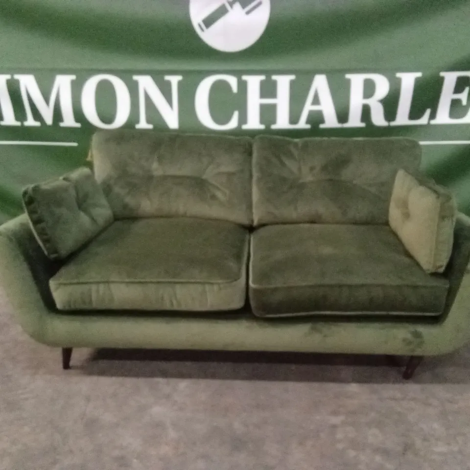 QUALITY DESIGNER ZEPHYR EMERALD GREEN VELVET SOFA