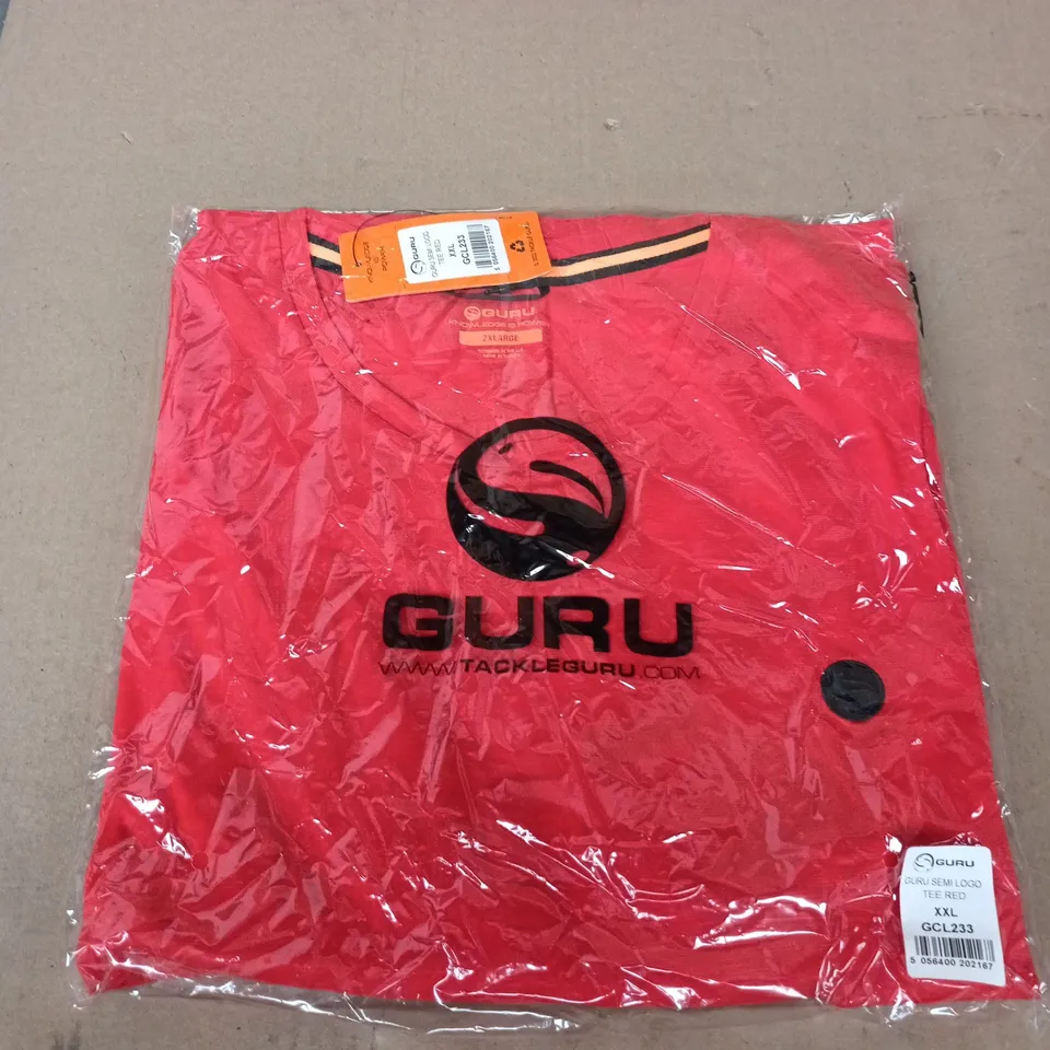BAGGED GURU SEMI LOGO RED TEE - XXL