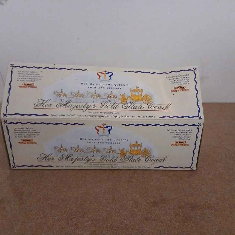 HER MAJESTY'S GOLD STATE COACH – ROYAL ANNIVERSARY TRUST LIMITED EDITION MODEL (BOXED)