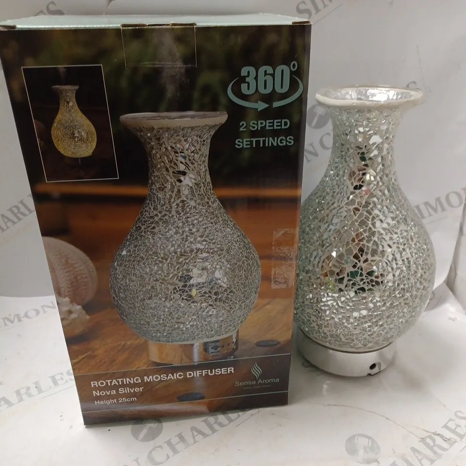 BOXED SENSE AROMA ROTATING MOSAIC DIFFUSER - NOVA SILVER