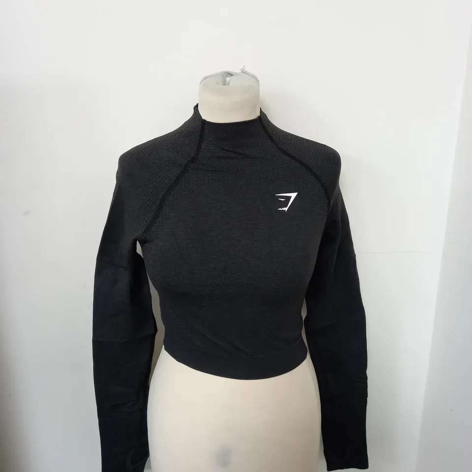 GYMSHARK CROPPED TRAINING TOP SIZE S