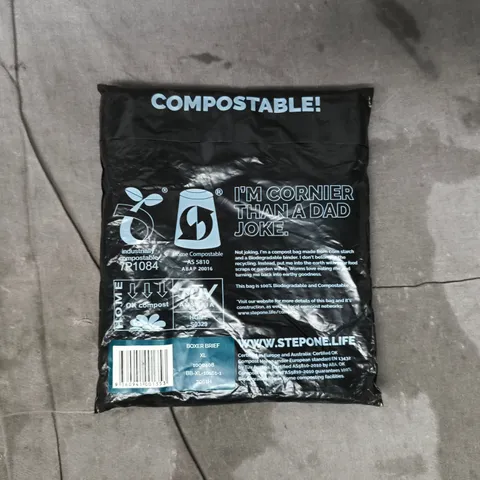 STEP ONE BOXER BRIEFS IN PHTHALO GREEN SIZE XL