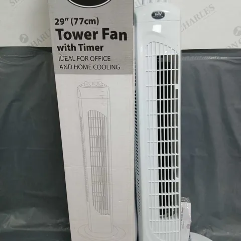 BOXED PREM-I-AIR 77CM TOWER FAN WITH TIMER