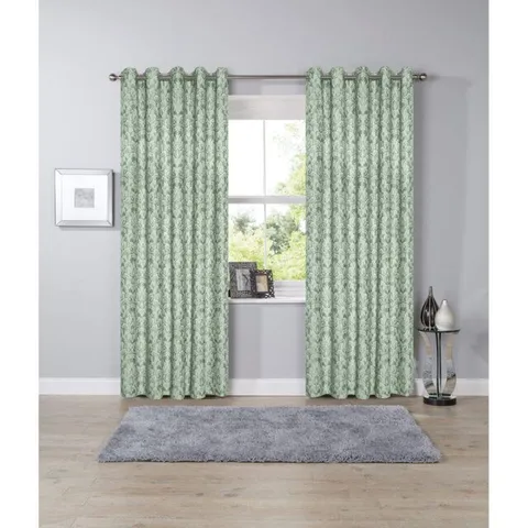 BAGGED POLYESTER ROOM DARKENING GROMMET/EYELET CURTAINS - 168 X 183CM (1 ITEM)