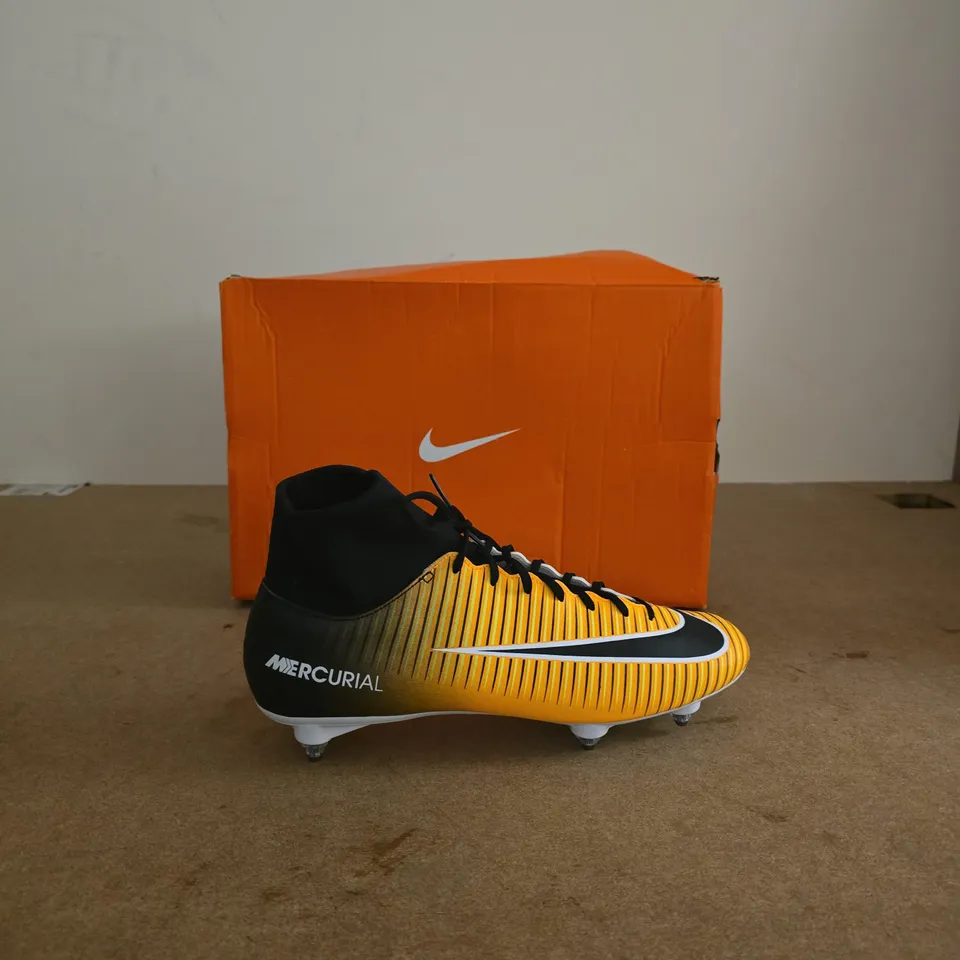 NIKE MERCURIAL FOOTBALL BOOTS – YELLOW/BLACK STRIPE UK 8