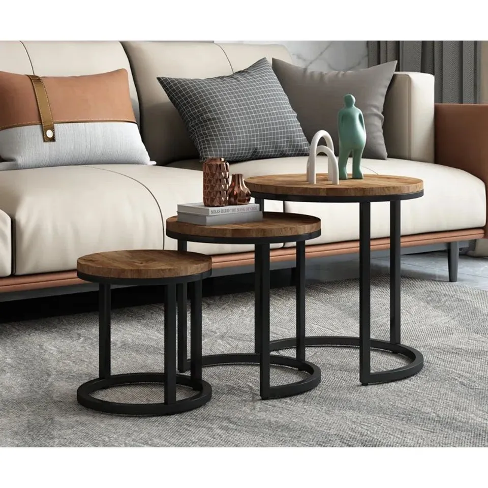 BOXED ROUSSEAU JEAN 3 PIECE NEST OF TABLES