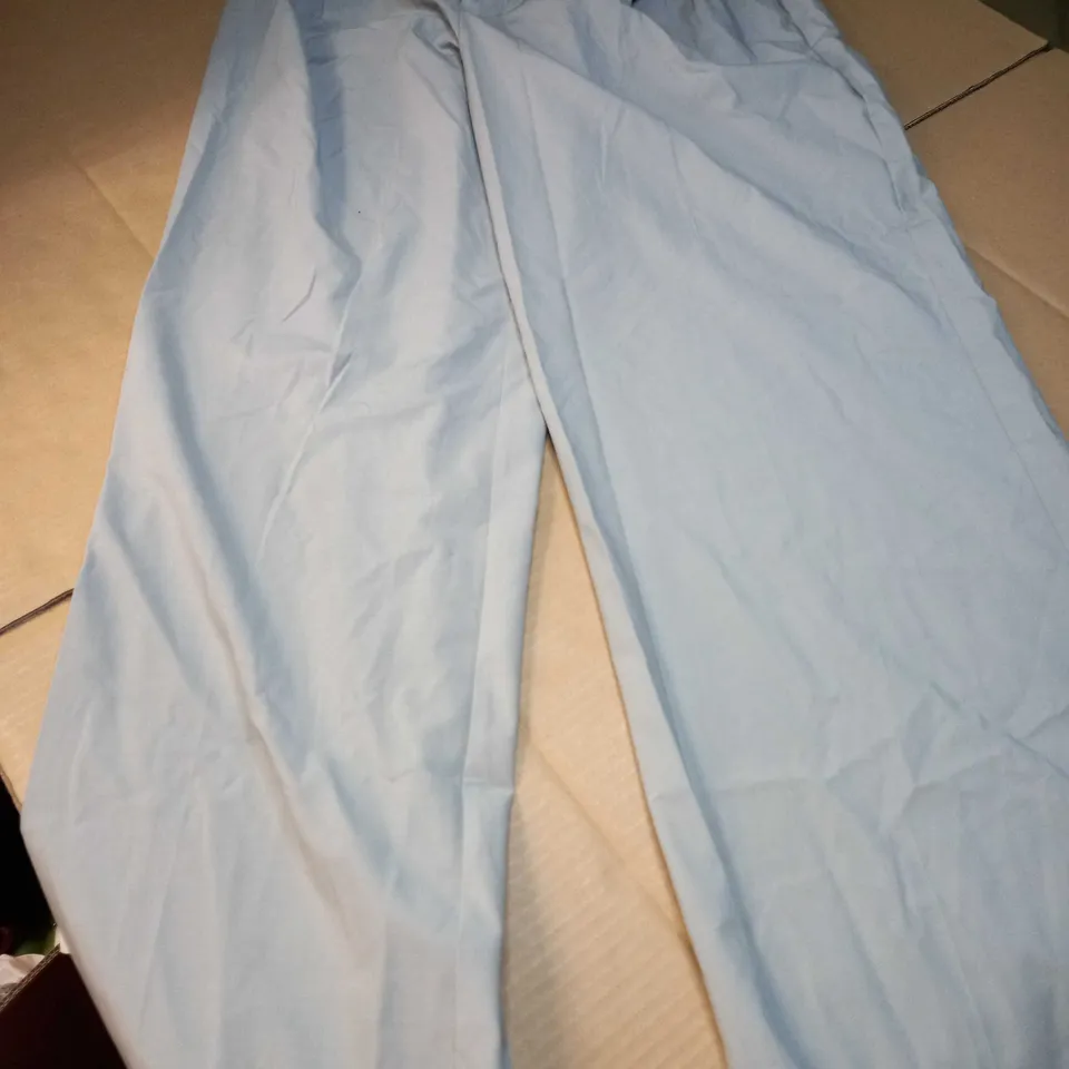 ZARA LIGHT GREY WIDE LEGGED TROUSERS - SMALL