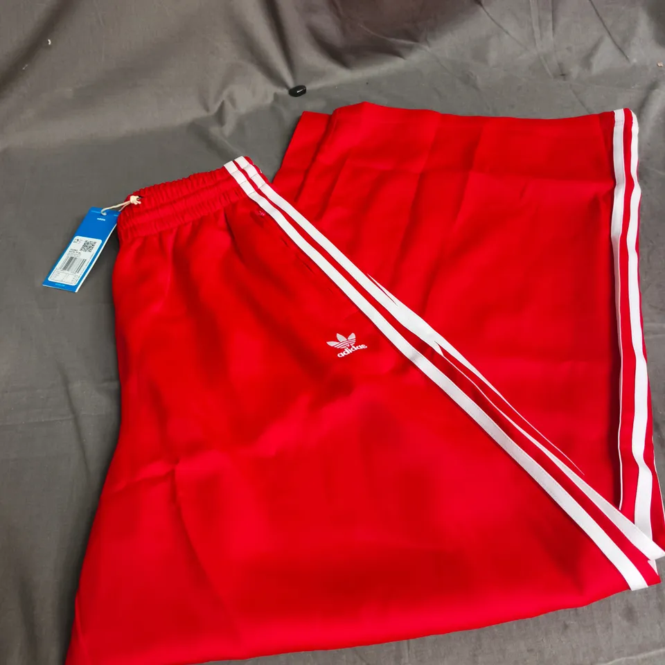 ADIDAS STRAIGHT LEG RED JOGGERS SIZE 6
