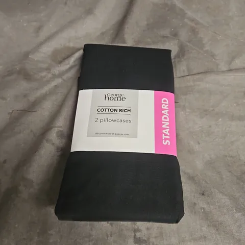 APPROXIMATELY 80 2PACK COTTON RICH PILLOWCASES IN BLACK - STANDARD - COLLECTION ONLY