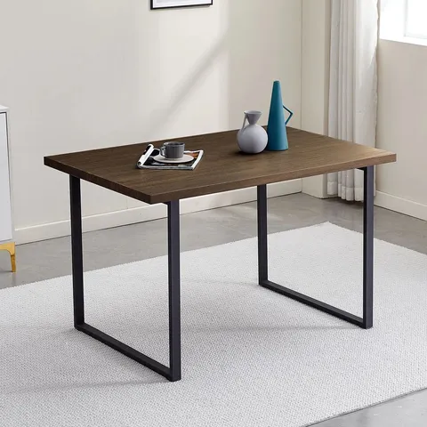 BOXED MATTOON WOOD COLOR RECTANGLE DINING TABLE (2 BOXES)
