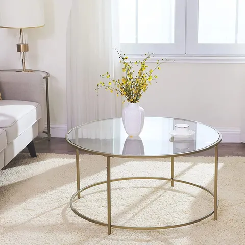 BOXED ADILINE FRAME COFFEE TABLE GOLD