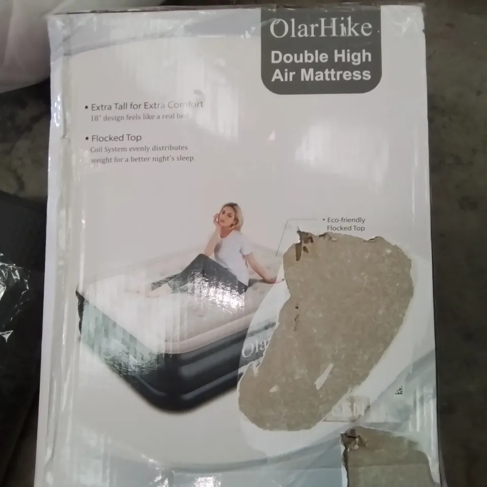 PALLET OF ASSORTED PRODUCTS, INCLUDING, RAIN SHOWER SYSTEM, INFLATABLE DOUBLE MATTRESS, FAST FOOD CONTAINERS, DUVET, EXCERCISE MAT.