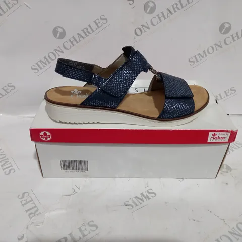BOXED RIEKER BLUE SANDALS SIZE 40