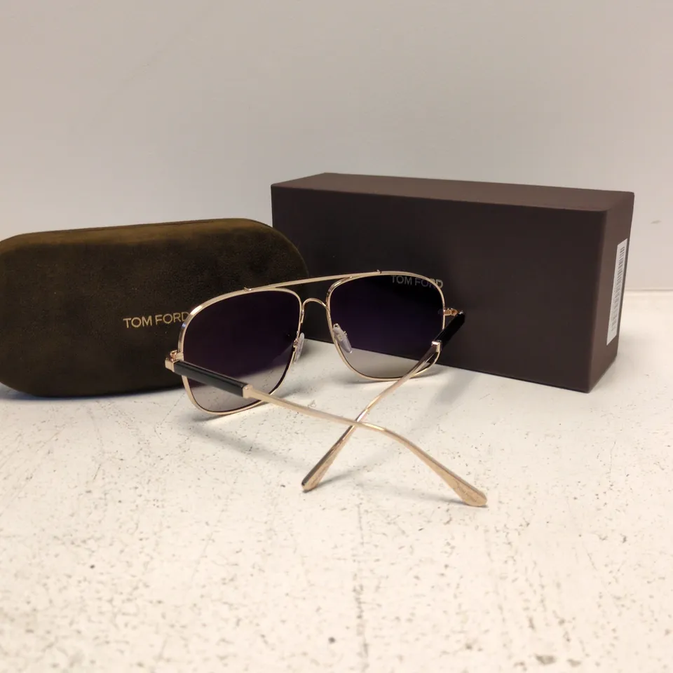 TOM FORD SUNGLASSES – AVIATOR STYLE, GOLD FRAME