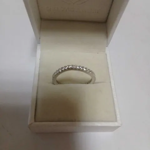 DIAMONIQUE 1.85CT TW CUSHION CUT CLUSTER RING SET STERLING SILVER 