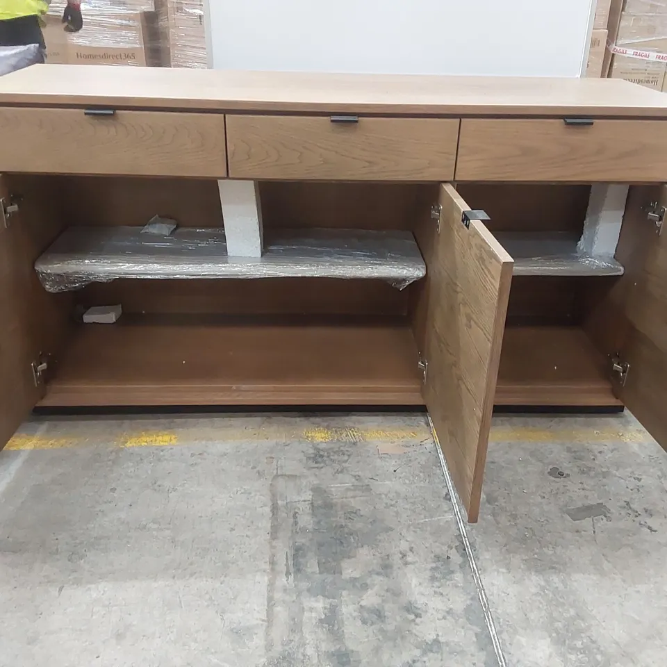WINSOR WOODEN SIDEBOARD WITH 3 SOFT CLOSE DRAWERS, 3 SOFT CLOSE DOORS